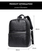 Premium Genuine Leather Men's Travel Backpack