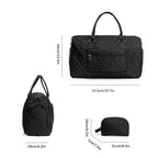 Women's Quilted Travel Bag & Toiletry Set