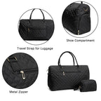 Women's Quilted Travel Bag & Toiletry Set