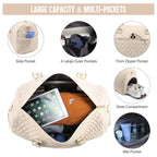 Women's Quilted Travel Bag & Toiletry Set