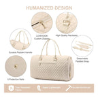 Women's Quilted Travel Bag & Toiletry Set