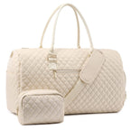 Women's Quilted Travel Bag & Toiletry Set