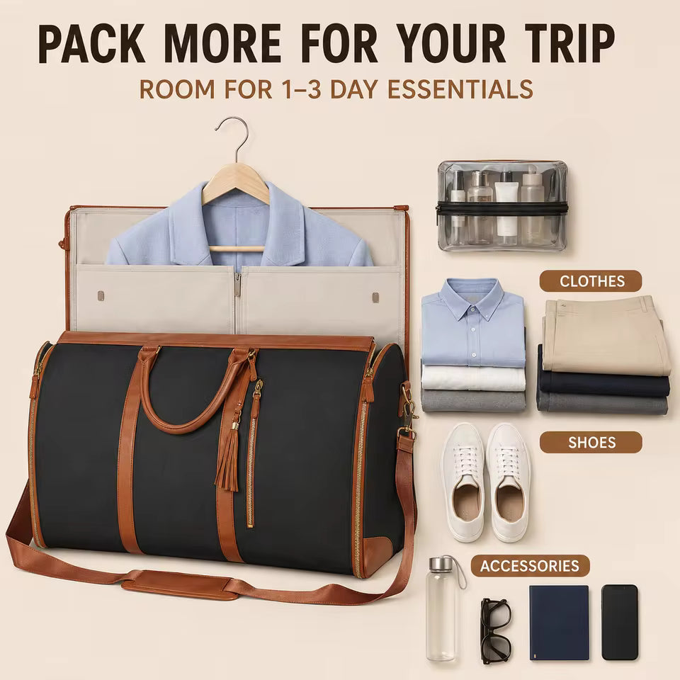 2 in 1 Convertible Garment Duffel Bag