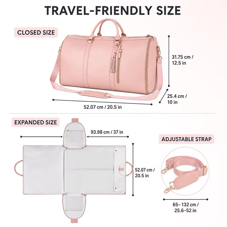 2 in 1 Convertible Garment Duffel Bag
