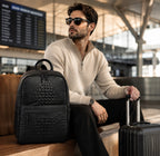 Premium Genuine Leather Men's Travel Backpack