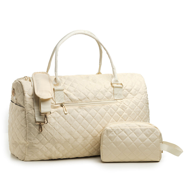Women's Quilted Travel Bag & Toiletry Set